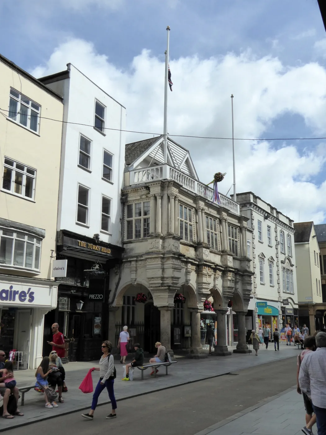 Exeter's Guildhall on the High Street, one of the buildings opening for free tours during Heritage Open Days.