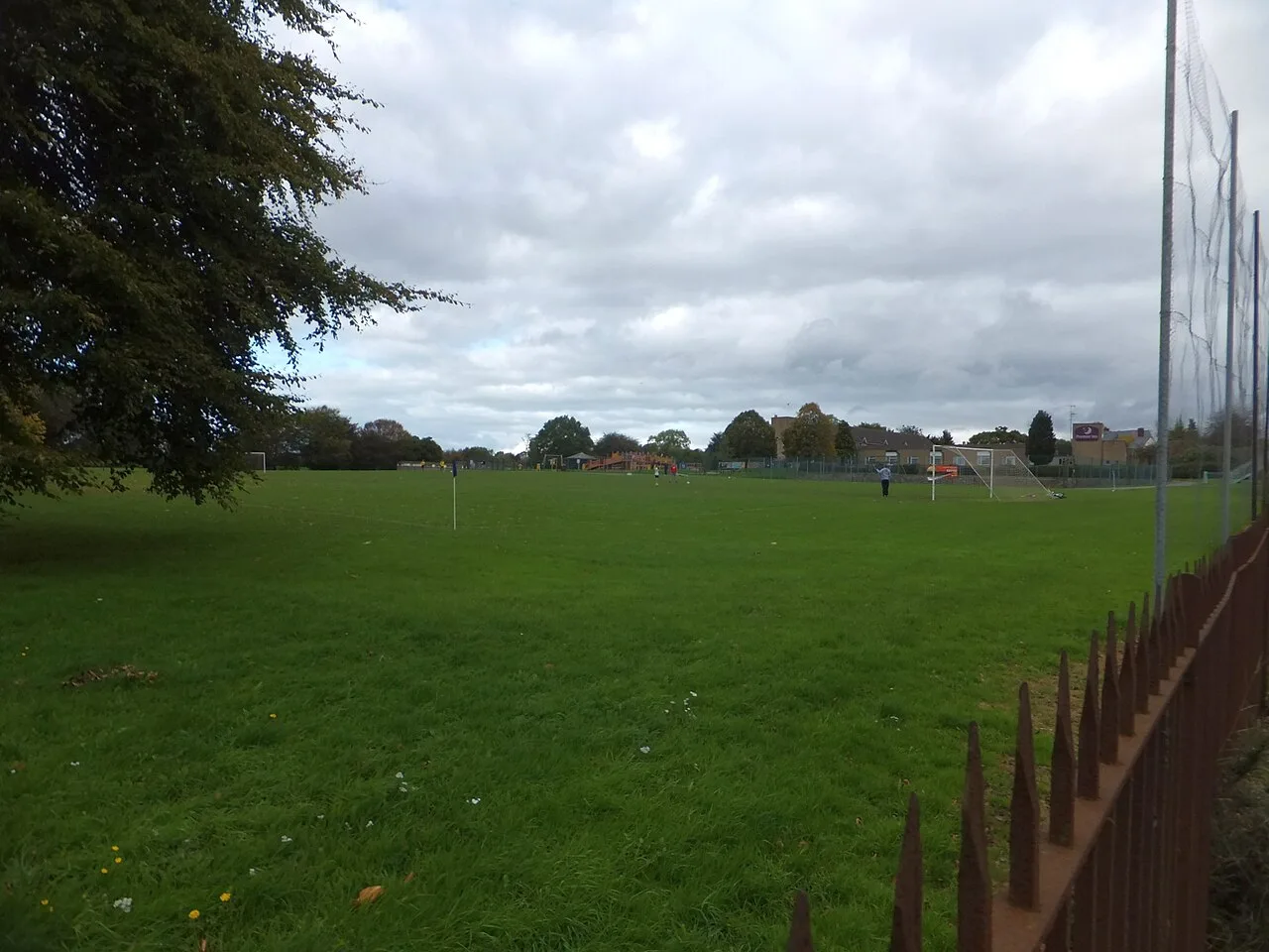 A grass pitch at King George V Playing Fields, off Topsham Road, photographed before the works. The new 3G pitch and PlayZones will be fenced off from 17 August.