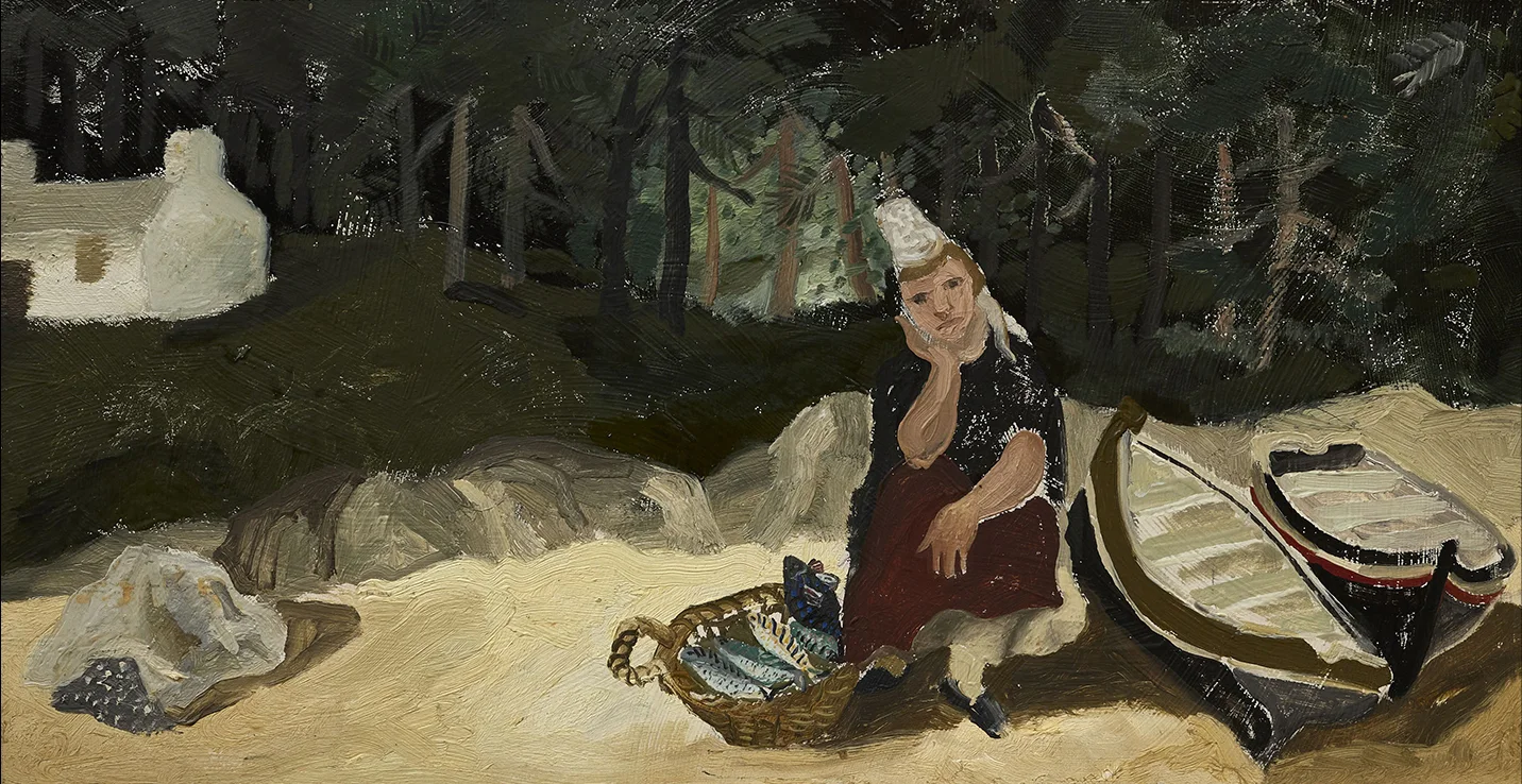 Breton Fisherwoman by Christopher Wood, one of the 22 Dartington works now owned by RAMM and The Box